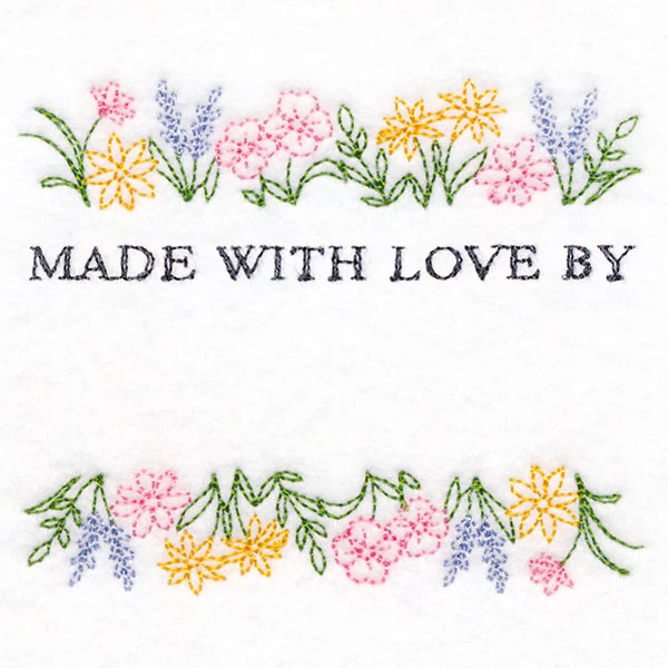 Made with Love and Wildflowers Quilt Label - Image 5
