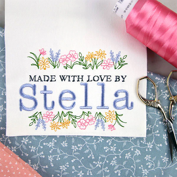 Made with Love and Wildflowers Quilt Label - Image 6