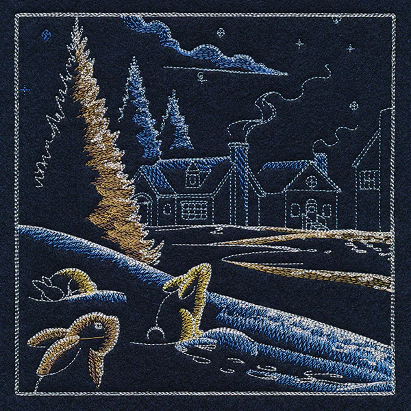 Magical Christmas Evening Scene Panel 4 - Image 9