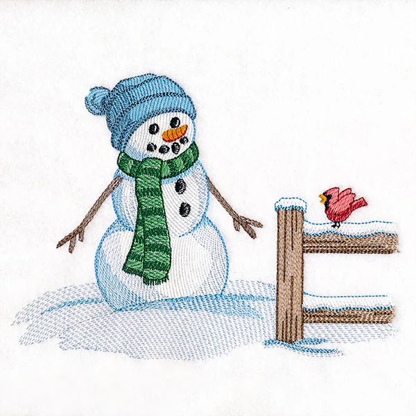 Magical Winter - Snowman in Beanie - Image 2