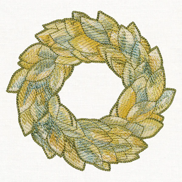 Magnolia Leaf Wreath in Watercolor - Image 4