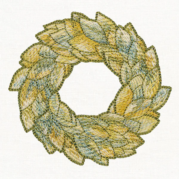 Magnolia Leaf Wreath in Watercolor - Image 5