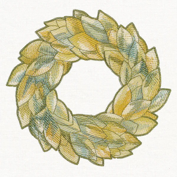 Magnolia Leaf Wreath in Watercolor - Image 6