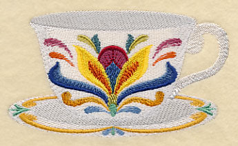 Majolica Tea Party - Teacup 1 - Image 2