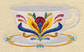 Majolica Tea Party - Teacup 1 - Image 4