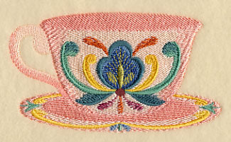 Majolica Tea Party - Teacup 2 - Image 3