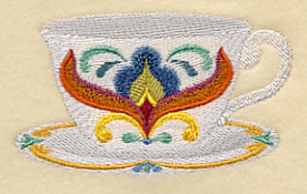 Majolica Tea Party - Teacup 3 - Image 4