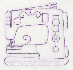 Make It Sew Machine 2 (Redwork) - Image 3