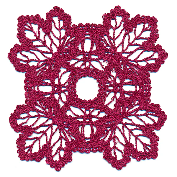 Maple Leaf Square Doily (Battenburg Lace) - Image 5