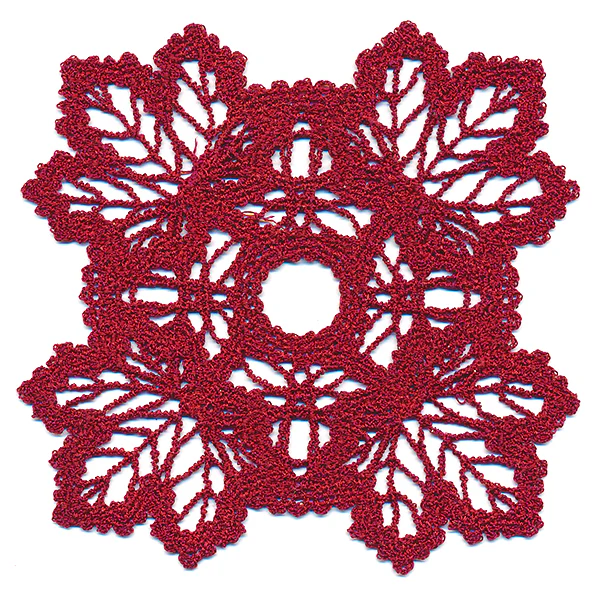 Maple Leaf Square Doily (Battenburg Lace) - Image 7
