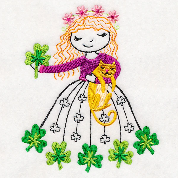 March Friend with Shamrocks and Kitten - Image 2
