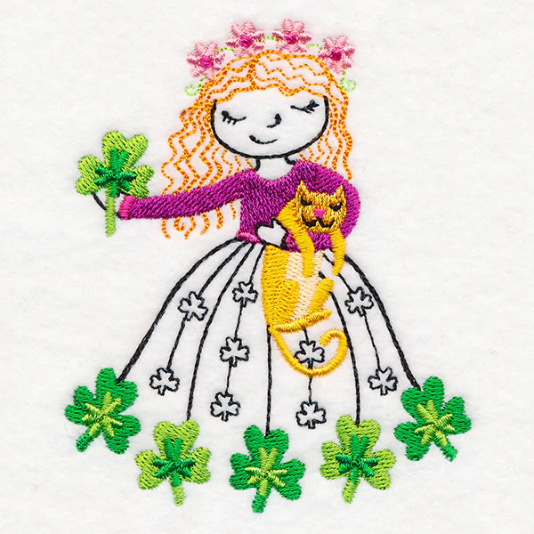 March Friend with Shamrocks and Kitten - Image 3
