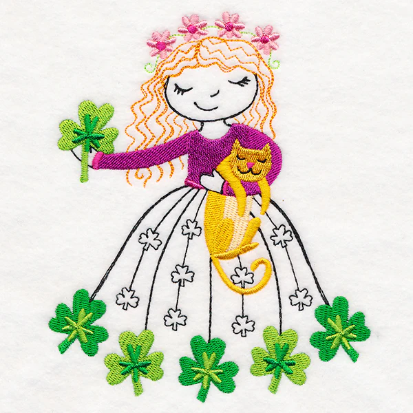 March Friend with Shamrocks and Kitten - Image 4