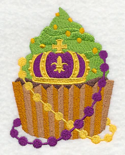 Mardi Gras Cupcake with Crown - Image 2