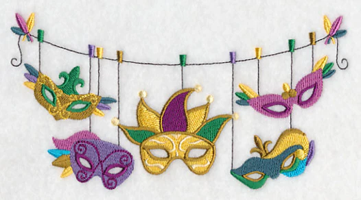 Mardi Gras Masks Clothesline - Image 3