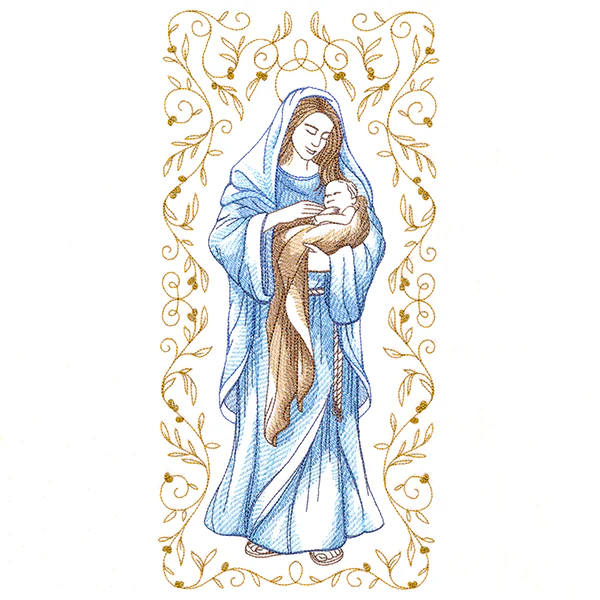 Mary & Baby Jesus in Botanicals