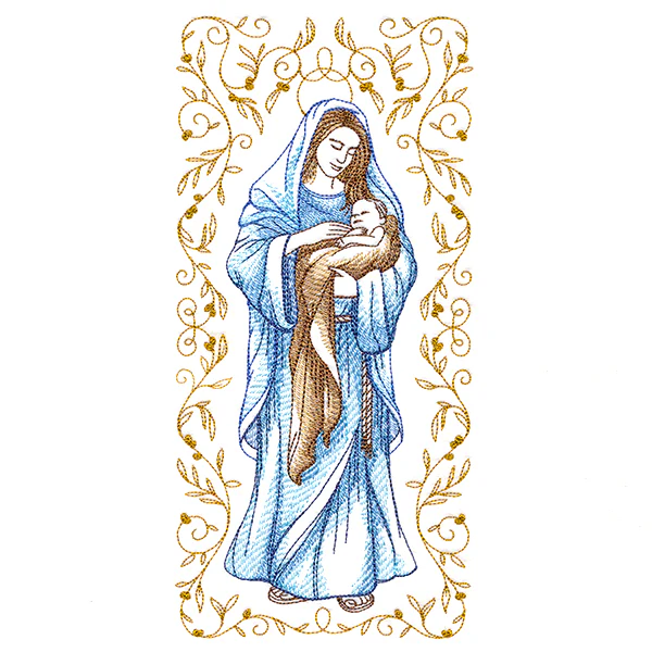 Mary & Baby Jesus in Botanicals - Image 3