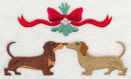 Meet Me Under the Mistletoe - Dachshunds - Image 2