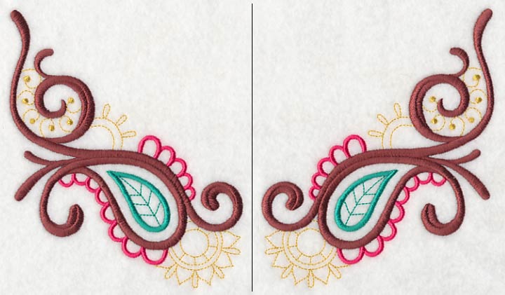 Mehndi Paisley Neckline (V-Neck) (Split) - Image 4