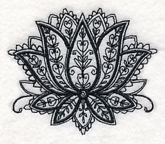 Mendhi Flower 2 (Blackwork) - Image 2