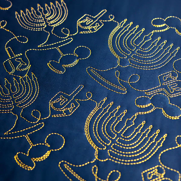 Menorahs and Gelt on Hanukkah (Edge-to-Edge Quilting) - Image 4
