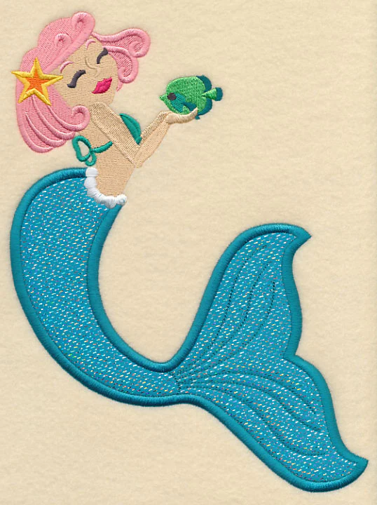 Mermaid and Fish (Applique) - Image 5