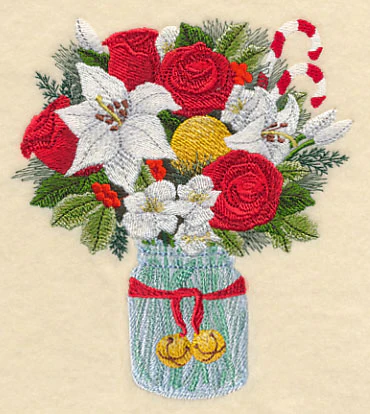 Merry and Bright Bouquet in Mason Jar - Image 3