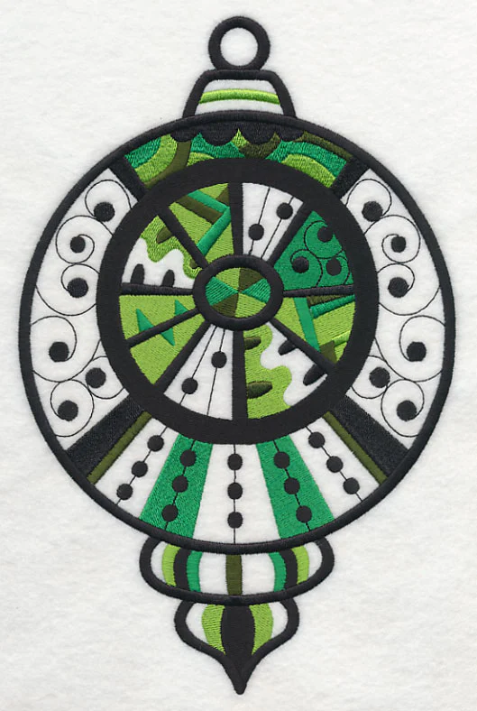Merry and Bright Ornament (Blackwork)