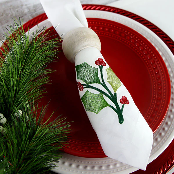 Merry and Sheer Christmas Holly Accent - Image 2