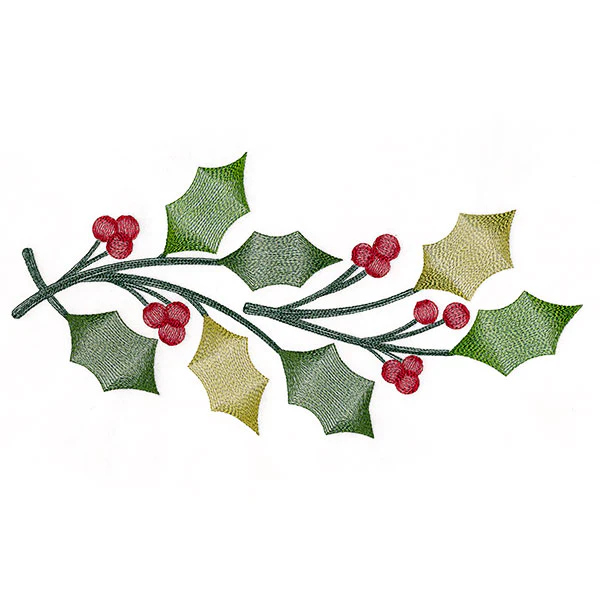 Merry and Sheer Christmas Holly Border - Image 9