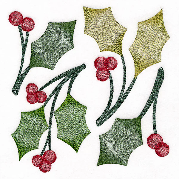 Merry and Sheer Christmas Holly Square - Image 2