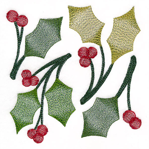 Merry and Sheer Christmas Holly Square - Image 4