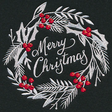 Merry Christmas Bliss Wreath (Whitework) - Image 4