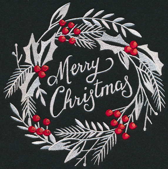 Merry Christmas Bliss Wreath (Whitework) - Image 5