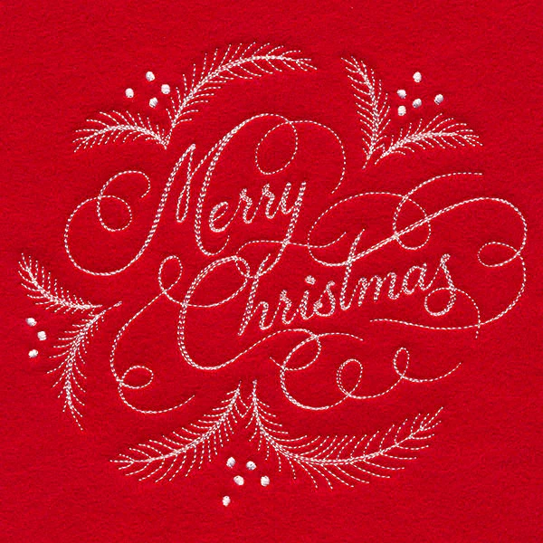 Merry Christmas Calligraphy (Whitework) - Image 3