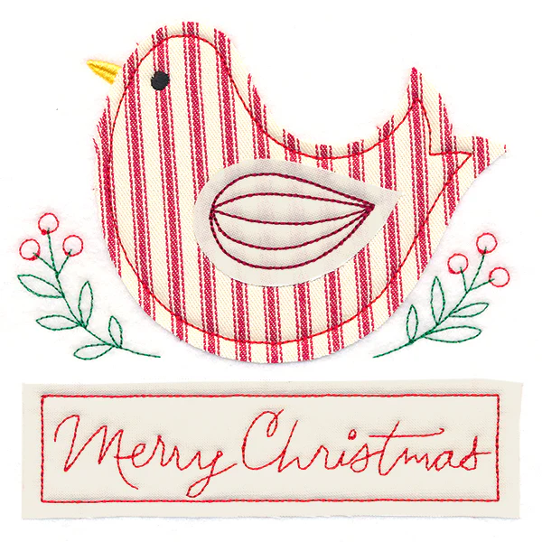 Merry Christmas Country Bird (Crafty Cut Applique) - Image 7