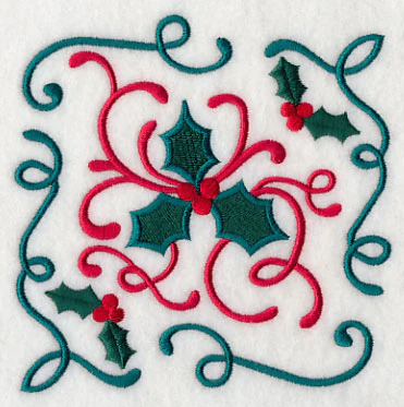 Merry Christmas Holly Square - Image 4
