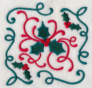 Merry Christmas Holly Square - Image 5