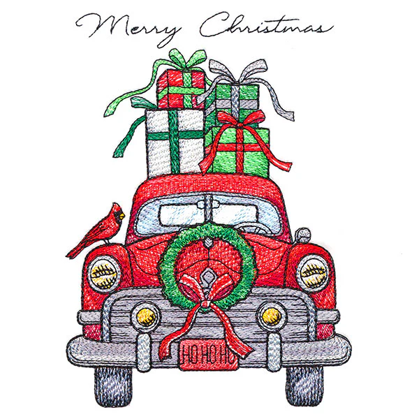 Merry Christmas Retro Car - Image 5