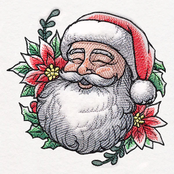 Merry Christmas Santa with Poinsettias - Image 4