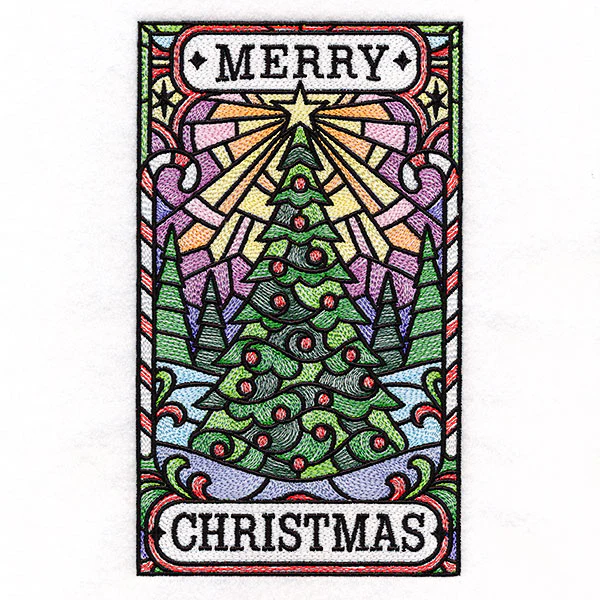 Merry Christmas Tree Stained Glass Sign - Image 18