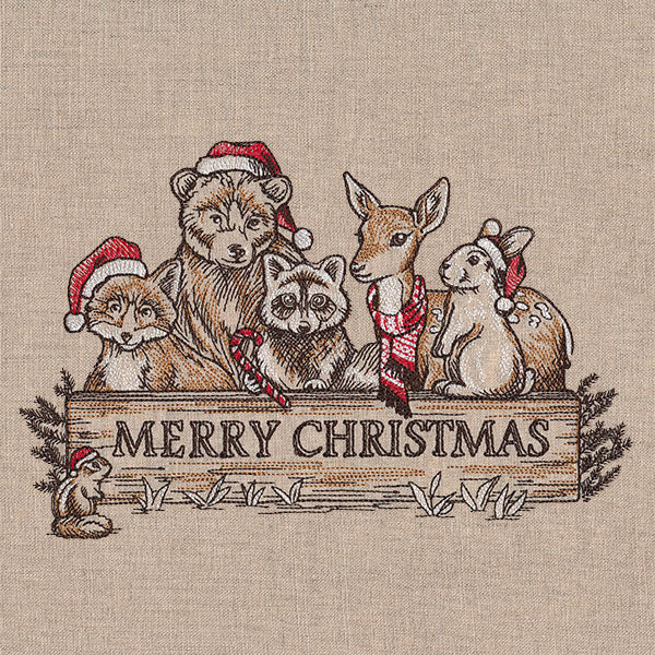Merry Christmas Welcome Woodland Animals Feature - Image 3