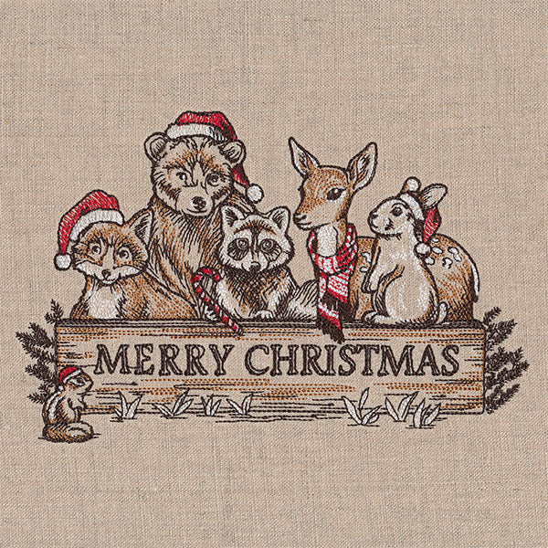 Merry Christmas Welcome Woodland Animals Feature - Image 5