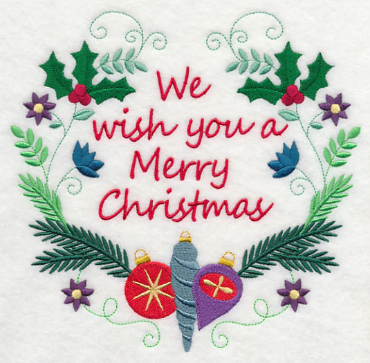 Merry Christmas Wishes Wreath - Image 2