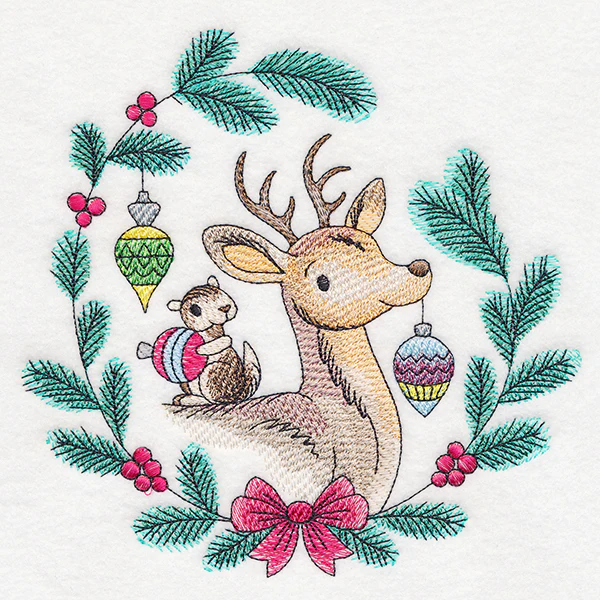 Merry Deer & Chipmunk in Watercolor - Image 2
