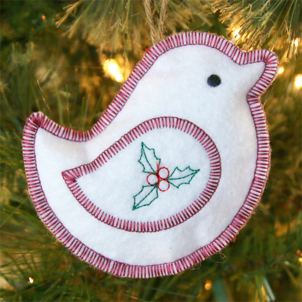 Merry Magic Bird Ornament (In-the-Hoop) - Image 3