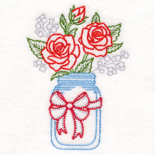 Merry Mason Jar - Christmas Rose - Image 4