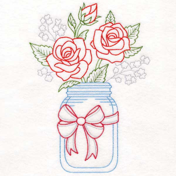 Merry Mason Jar - Christmas Rose - Image 5
