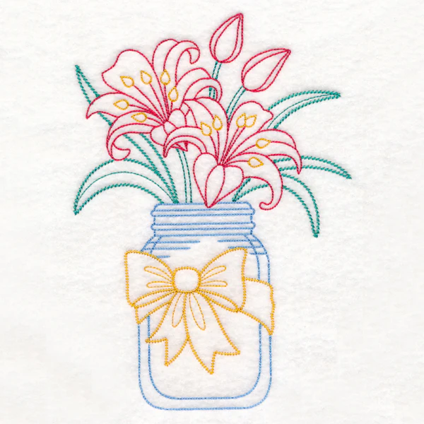 Merry Mason Jar - Scarlet Lilies - Image 5