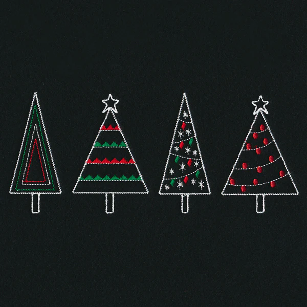 Merry Modern Christmas Tree Border - Image 3